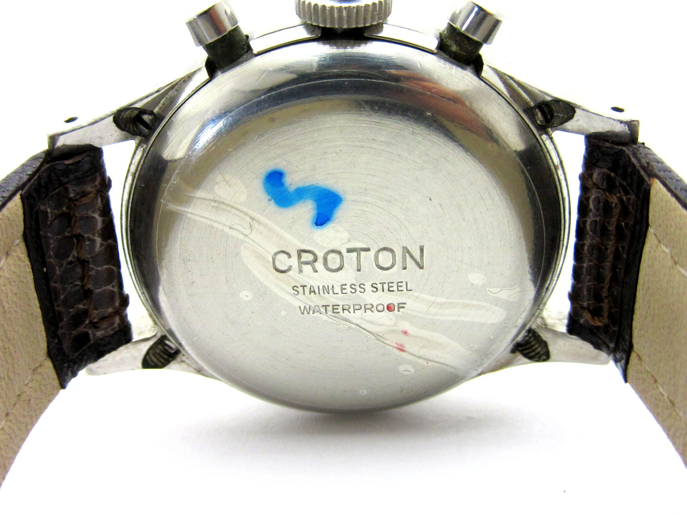 クロトン CROTON ”Valjoux 77 搭載” 2レジスタ クラムシェルケース ...
