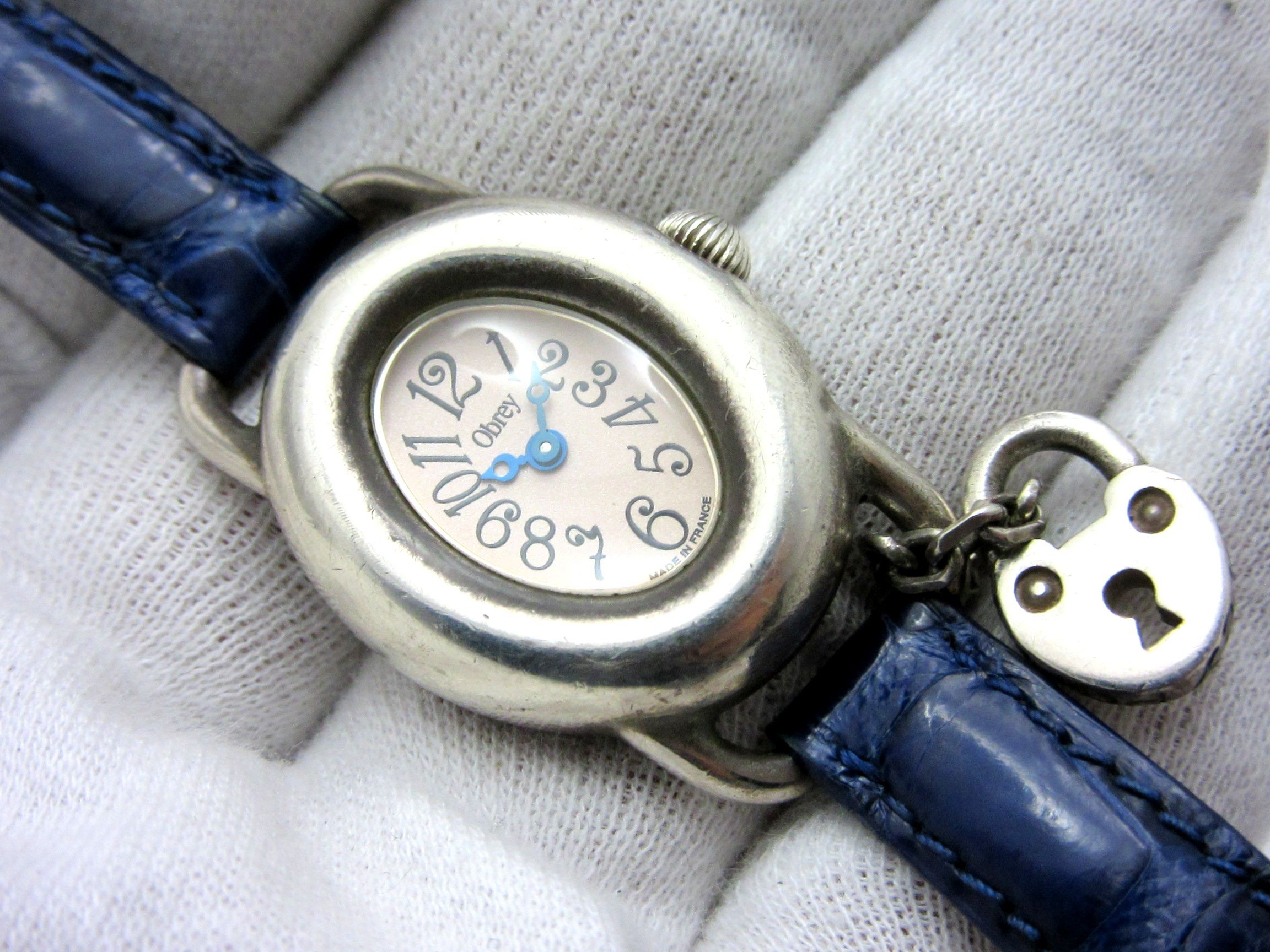 オブレイ シルバー製 バングルウォッチ ユーズド美品 - レディース腕時計