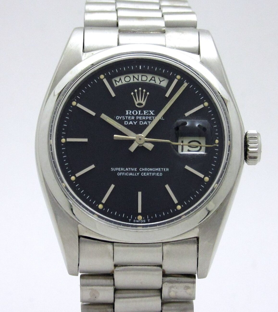 ロレックス ROLEX　　　”PT950無垢　デイデイト　Ref-1802/6”　　　Sir-349※※※※(1973年製)　フルオリジナル品　　　PT950無垢スイスメイド　プレジデントブレスレット